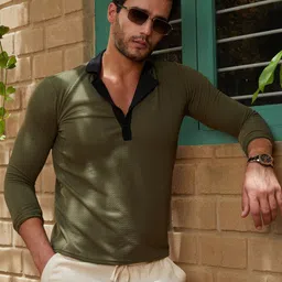Campus Sutra Men Colourblocked Polo Collar Applique T-shirt-picture-18