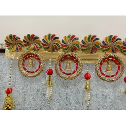 Nutts Red Lace With Small Bell Hanging Bandhanwar image 5