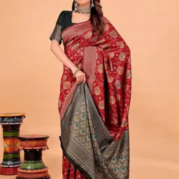 Florence Woven Design Zari Kanjeevaram Saree image 2