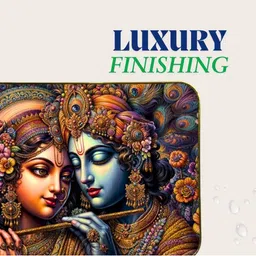 SHRI KHATU SHYAM CREATION Brown & Blue 1 Pieces MDF Wall Photo Frames image 4