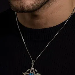 kazare Rhodium-Plated Star Shaped Pendants with Chains image 2