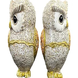 numeroastro 2-Pcs White Feng Shui Vastu Owl image 5