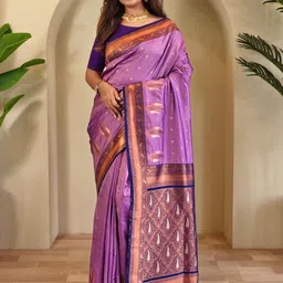 Mameraa Ethnic Motifs Zari Art Silk Saree-picture-11