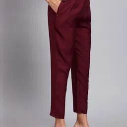 BANJANAN Women Ethnic Motifs Embroidered Regular Thread Work Kurta with Trousers image 2