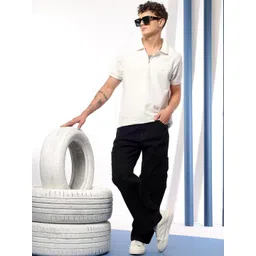 Kotty Men Relaxed Fit Low-Rise Stretchable Cargo Style Jeans image 5