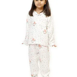 Snuggly Spaces Unisex Kids Graphic Printed Shirt & Pyjamas Night suit image 2