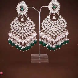 Anouk Diamond Shaped Jhumkas Earrings image 3