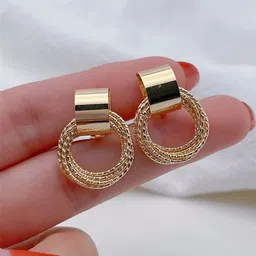 Honbon Set of 2 Gold-Plated & Multi Metal Earrings-picture-34