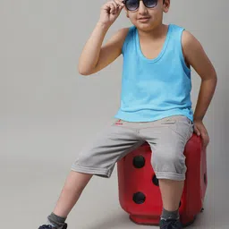 Friskers Boys Pack Of 2 Pure Cotton Basic Vests 070525KDC-17-20 image 2