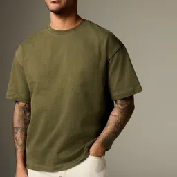 NEXT Drop-Shoulder Sleeves Pure Cotton Relaxed Fit T-shirt-picture-24