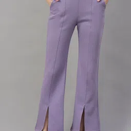 98 Degree North Women Flared Slits Trousers-picture-39