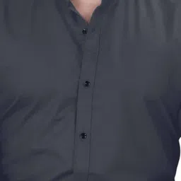 Moda Rapido Mandarin Collar Roll-Up Sleeves Regular Fit Sleeve Shirt image 2