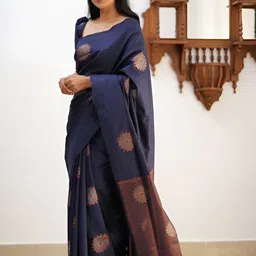 VASTRAHUT Ethnic Motifs Woven Design Banarasi Saree image 4