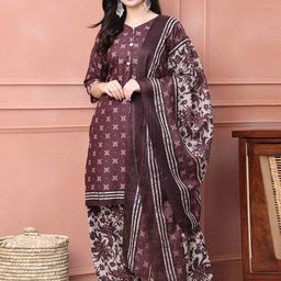 Rajnandini Women Floral Printed Regular Kurta with Salwar & With Dupatta-picture-42