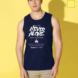 WOOSTRO Men Pack of 2 Typography Printed Round Neck Cotton Slim Fit Sports T-shirts-image-80