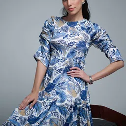 Roadster Women Floral printed Layered Fit and Flare Dresses image 4
