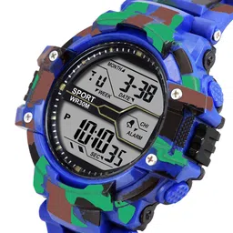 THE SHOPOHOLIC Boys Pack Of 2 Textured Dial & Straps Digital Watch Ar-Blue-M-Led image 2