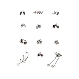 Jewelz Set Of 12 Silver-Plated Circular Shaped Studs image 3