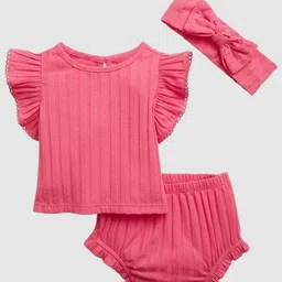 GAP Girls Textured Round Neck Clothing Set-picture-31