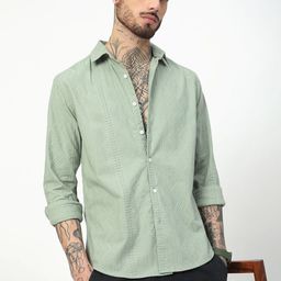 VASTRADO Men Classic Slim Fit Opaque Casual Shirt-picture-5