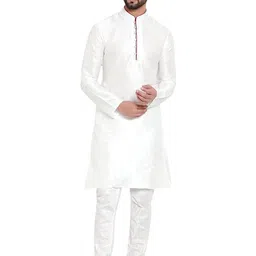 JEXI Men Regular Dupion Silk Kurta with Churidar-picture-20