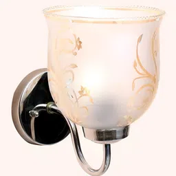 KINIS Silver-Toned & Transparent Printed Bell Shaped Wall Lamp image 3