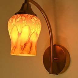 1ST TIME Orange Printed Glass Traditional Wall Lamp-picture-19