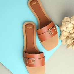 Styli Women Open Toe Flats with Buckles-picture-35