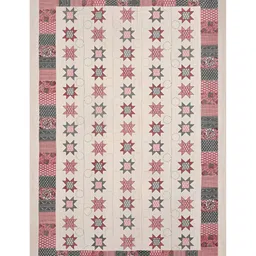 Myntra Elegant Homes 8-Pcs Cream-Colored & Pink Ethnic Motifs Printed Cotton Diwan Set image 5