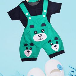 BAESD Infants Printed Pure Cotton Dungaree With T-Shirt-picture-20
