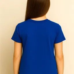SINI MINI Girls Solid Round Neck T-shirt image 5