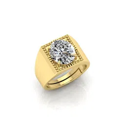 todani jems 12.25 Ratti Zircon Stone Certified Gemstone Gold Plated |With Lab Certificate image 1