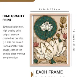 Kotart Brown & Green 2 Pieces Floral And Botanical Printed Wooden Wall Arts image 4