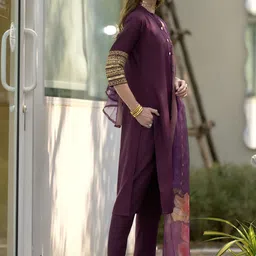 SHREE LAXMINARAYAN EXPORT Women Regular Kurta with Trousers & With Dupatta image 4