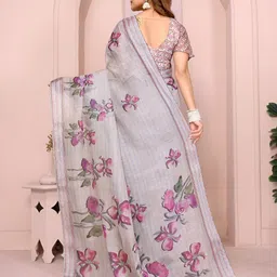 MANSHA GARMENT Floral Printed Saree image 4