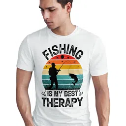 Seekbuylove Men Printed Round Neck Short Sleeve Pure Cotton T-shirt image 4