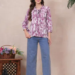 HIGHLIGHT FASHION EXPORT Women Straight Abstract Printed Casual Top-image-59