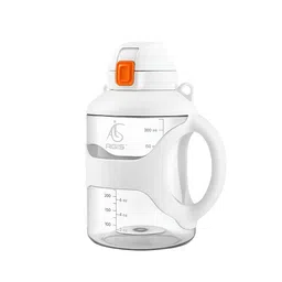 AGIS White & Orange Single Plastic Solid Water Bottle-image-95