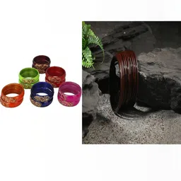SOMIL Set Of 24 Stone-Studded Bangles-image-43
