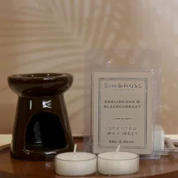 Sim & Ross Pack Of 2 Embellished Round White Scented Diyas Candle-picture-12