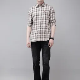 U.S. Polo Assn. Denim Co. Checked Pure Cotton Casual Shirt image 5