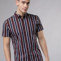 HIGHLANDER Men Striped Slim Fit Shirt-picture-22
