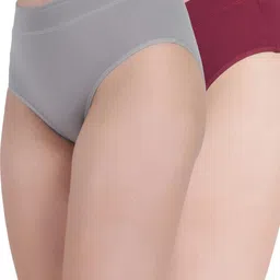 ORLIZEA Pack of 2 Women High-Rise Cotton Blend Hipster Briefs image 4