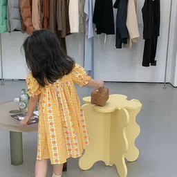 StyleCast x Revolte Girls Checked Lace Insert A-Line Dress image 2