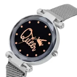 Miss Perfect Unisex Set of 2 Embellished Dial & Bracelet Style Straps Analogue Watch DF201 image 3