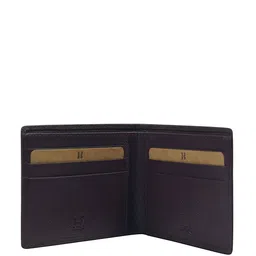 HIROSHI Men Textured Leather Two Fold Wallet image 4