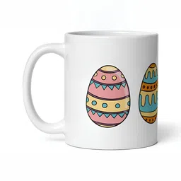 Mr UVD White & Blue Graphic Printed Ceramic Matte Mug 350 ml image 2