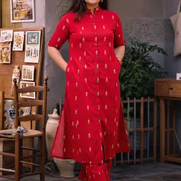 Moda Rapido Women Ethnic Motifs Printed Kurta with Trouser-picture-12