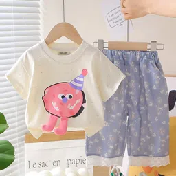 INCLUD Girls Printed T-shirt with Shorts-picture-51