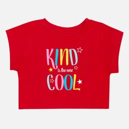 Bodycare Girls Typography Printed Round Neck Half Sleeves Cotton T-shirt-image-69